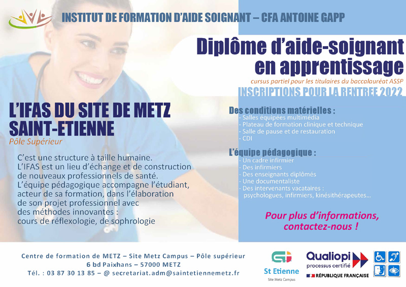 diplome formation aide-soignant metz